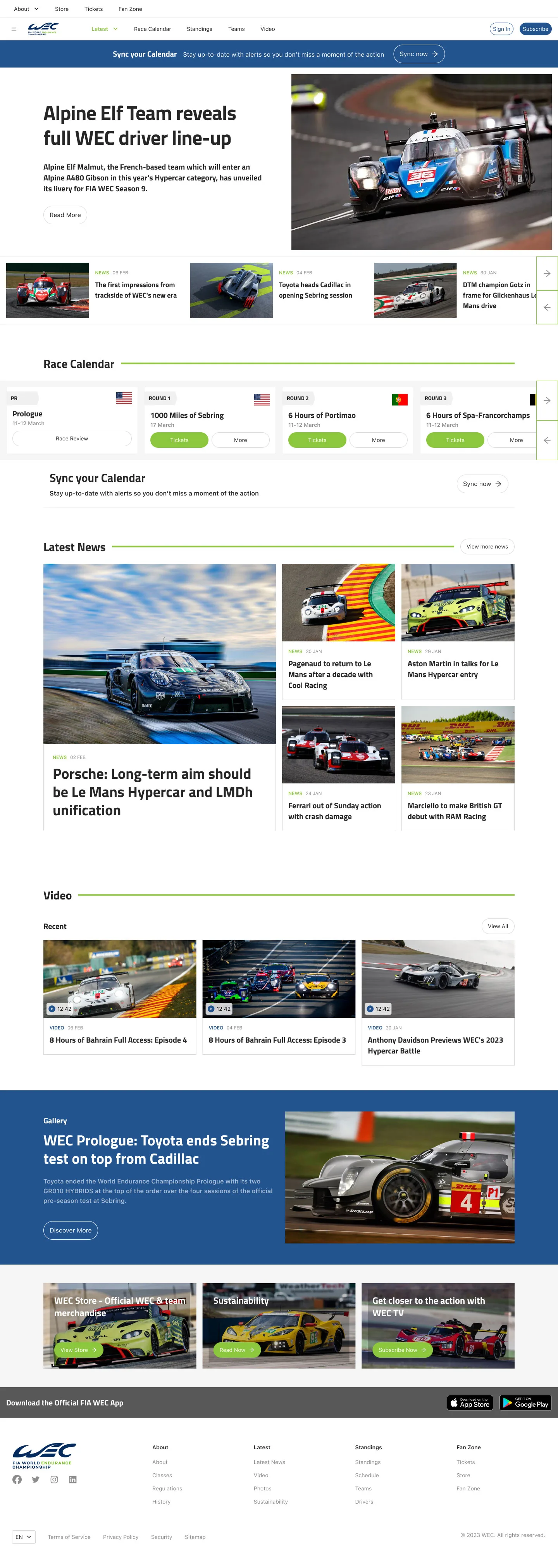WEC final homepage