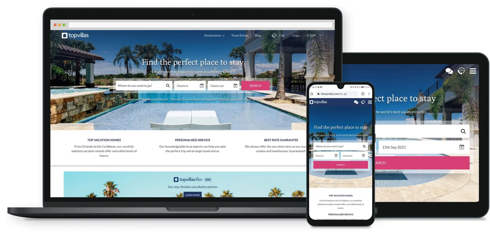 The Top Villas across devices