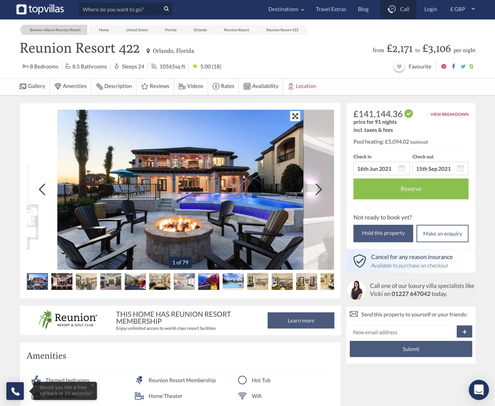 Top Villas villa page